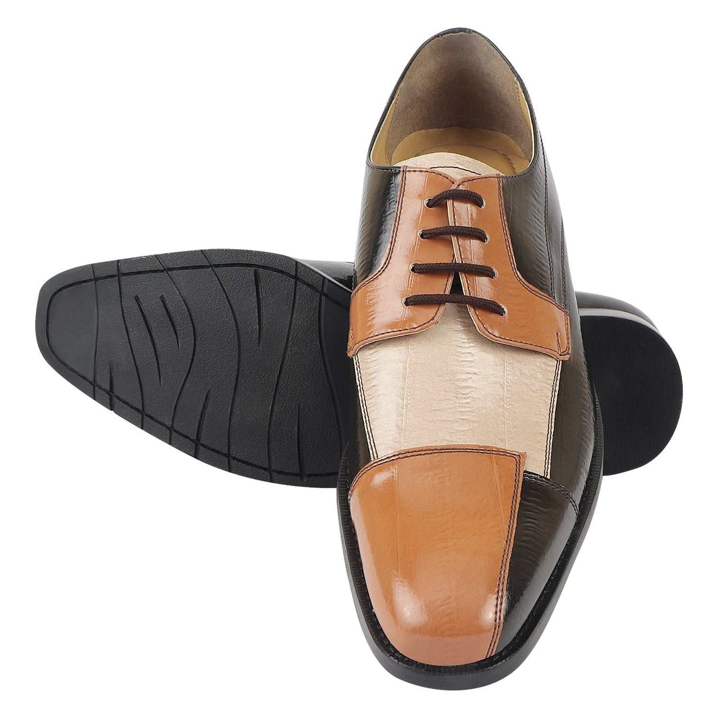 Alpha Leather Oxford Style Dress Shoes - MENLL