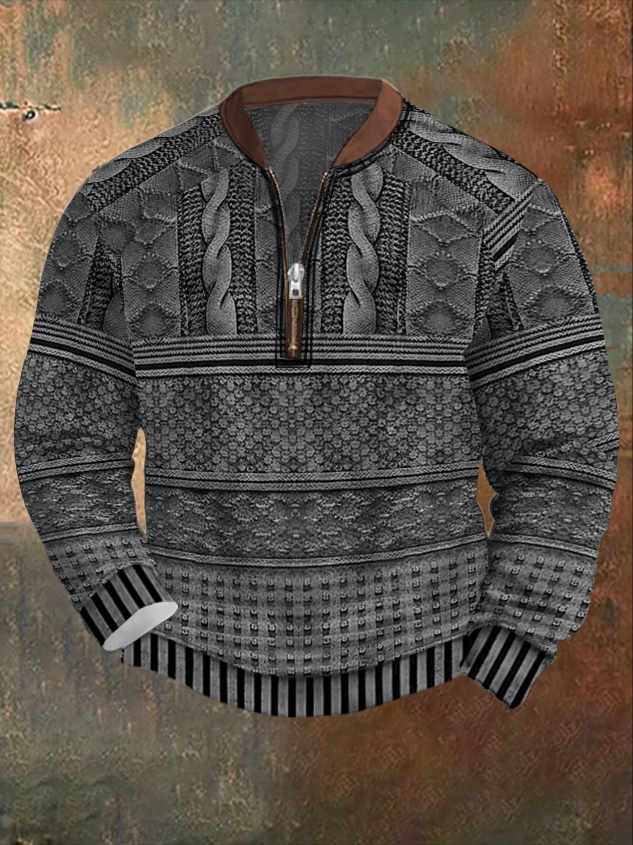 MENLL Slim Fit Hoodie Autumn Winter Men's Digital Print Comfortable Top