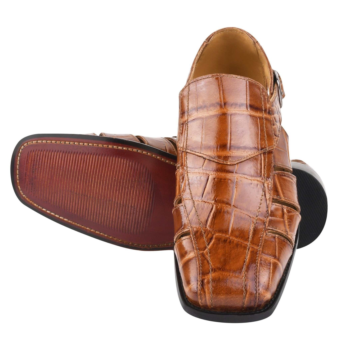 Bidwill Genuine Leather Fisherman Flat Sandals - MENLL