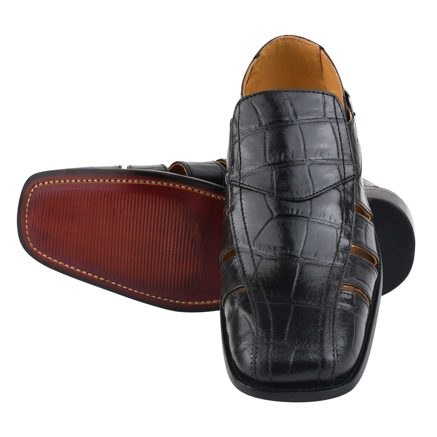 Bidwill Genuine Leather Fisherman Flat Sandals - MENLL