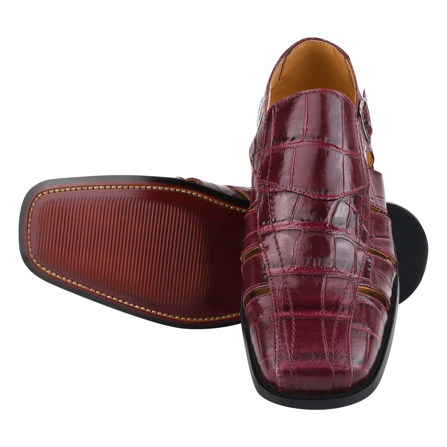 Bidwill Genuine Leather Fisherman Flat Sandals - MENLL