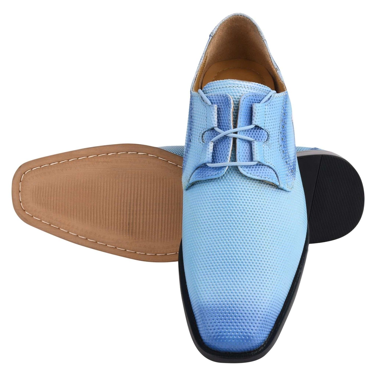 Blacktown Genuine Leather Oxford Style Lace-Up Dress Shoes For Men - MENLL