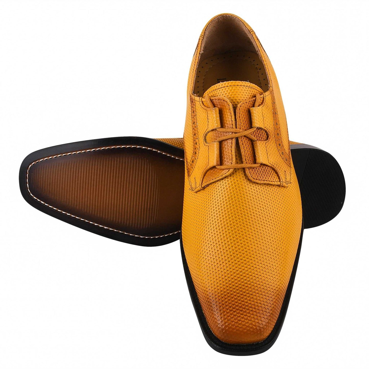 Blacktown Genuine Leather Oxford Style Lace-Up Dress Shoes For Men - MENLL