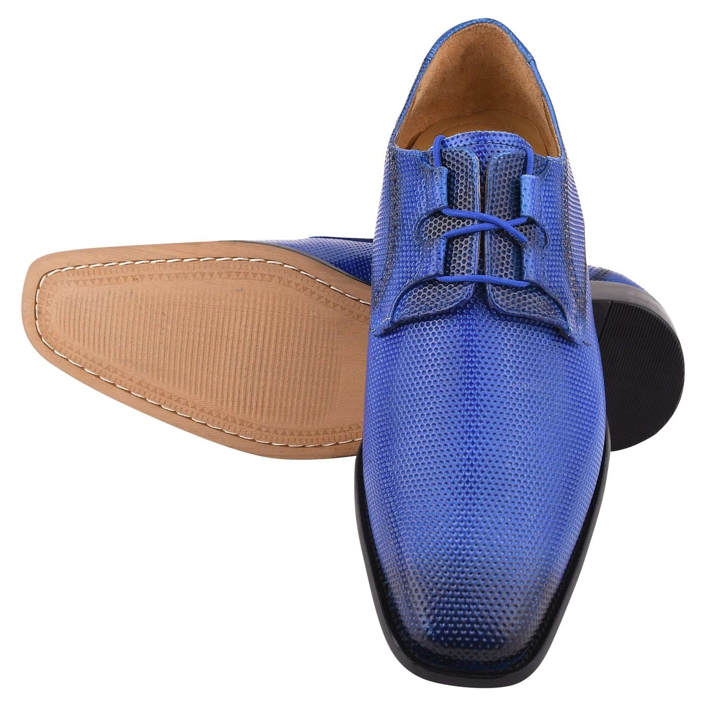 Blacktown Genuine Leather Oxford Style Lace-Up Dress Shoes For Men - MENLL