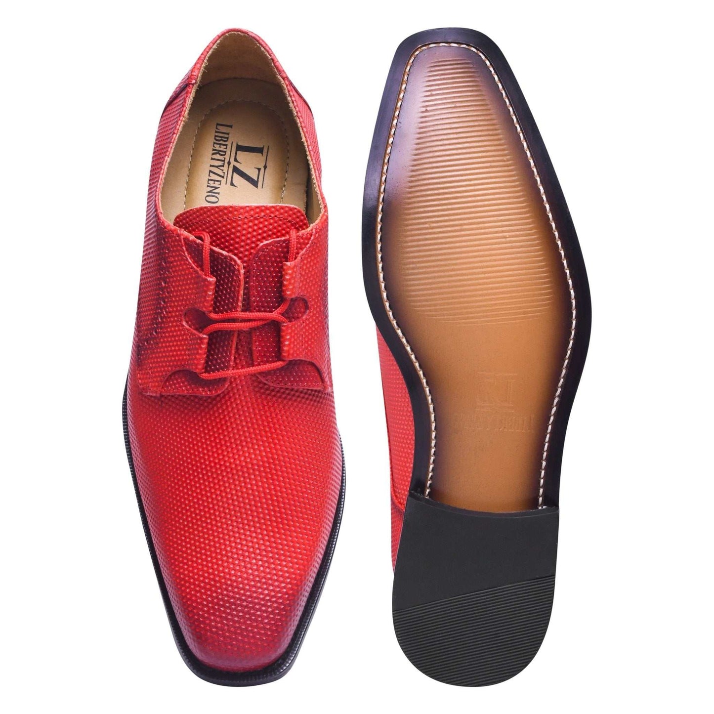 Blacktown Genuine Leather Oxford Style Lace-Up Dress Shoes For Men - MENLL