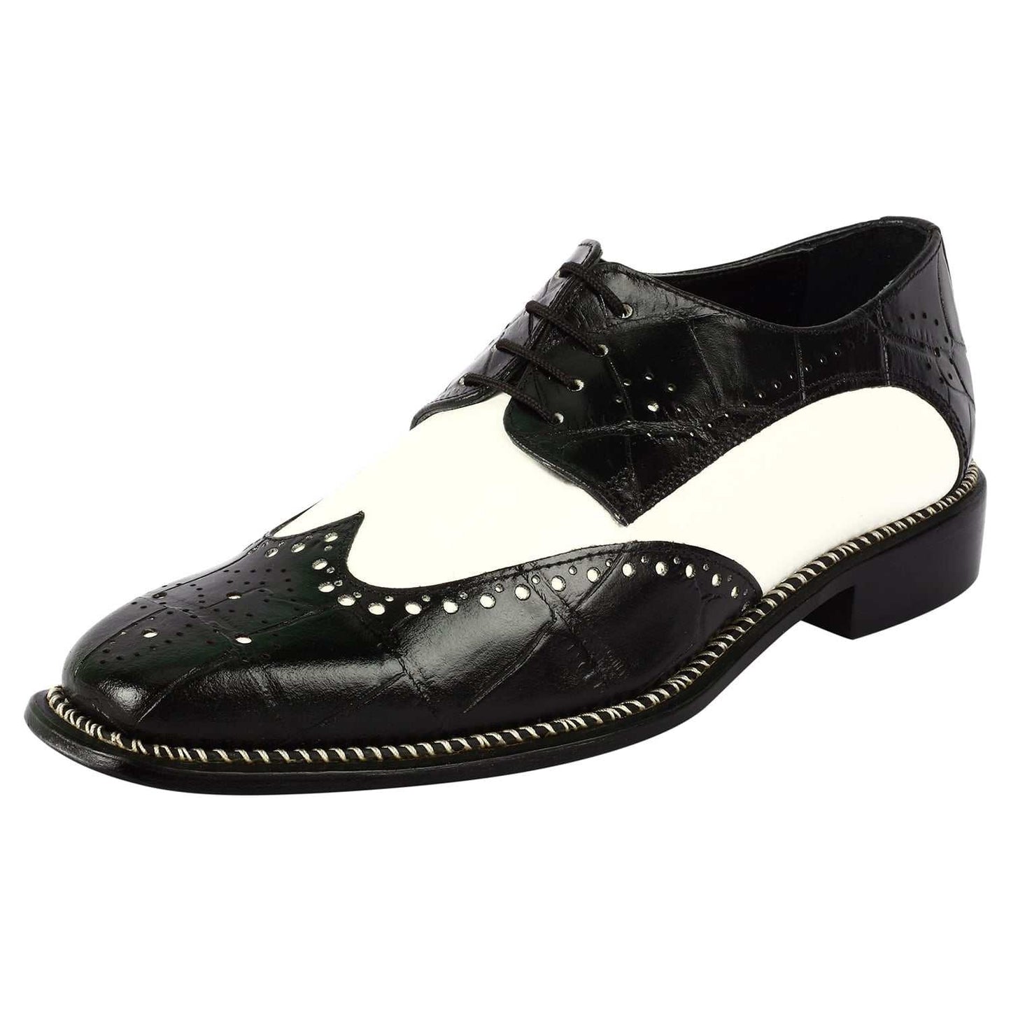 Boyka Leather Red Bottom Oxford Style Dress Shoes with Unique Dual Color Design