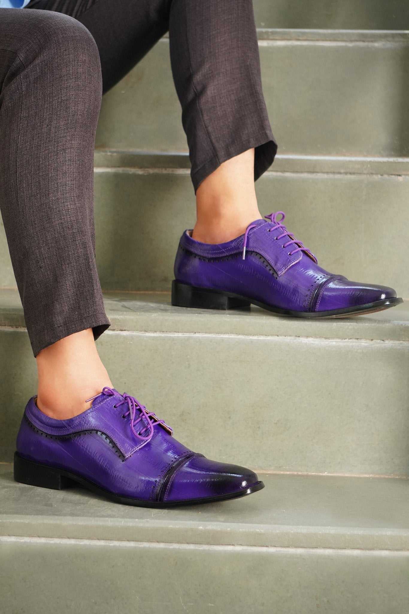 BRUCE Leather Oxford Style Dress Shoes - MENLL