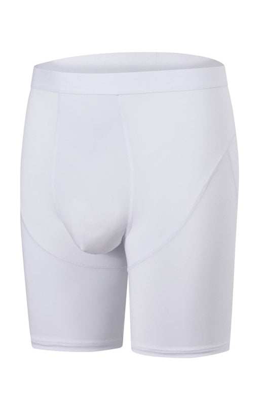 Men's floral yarn contrast line breathable boxer, high waist, solid pattern, polyester fabric.