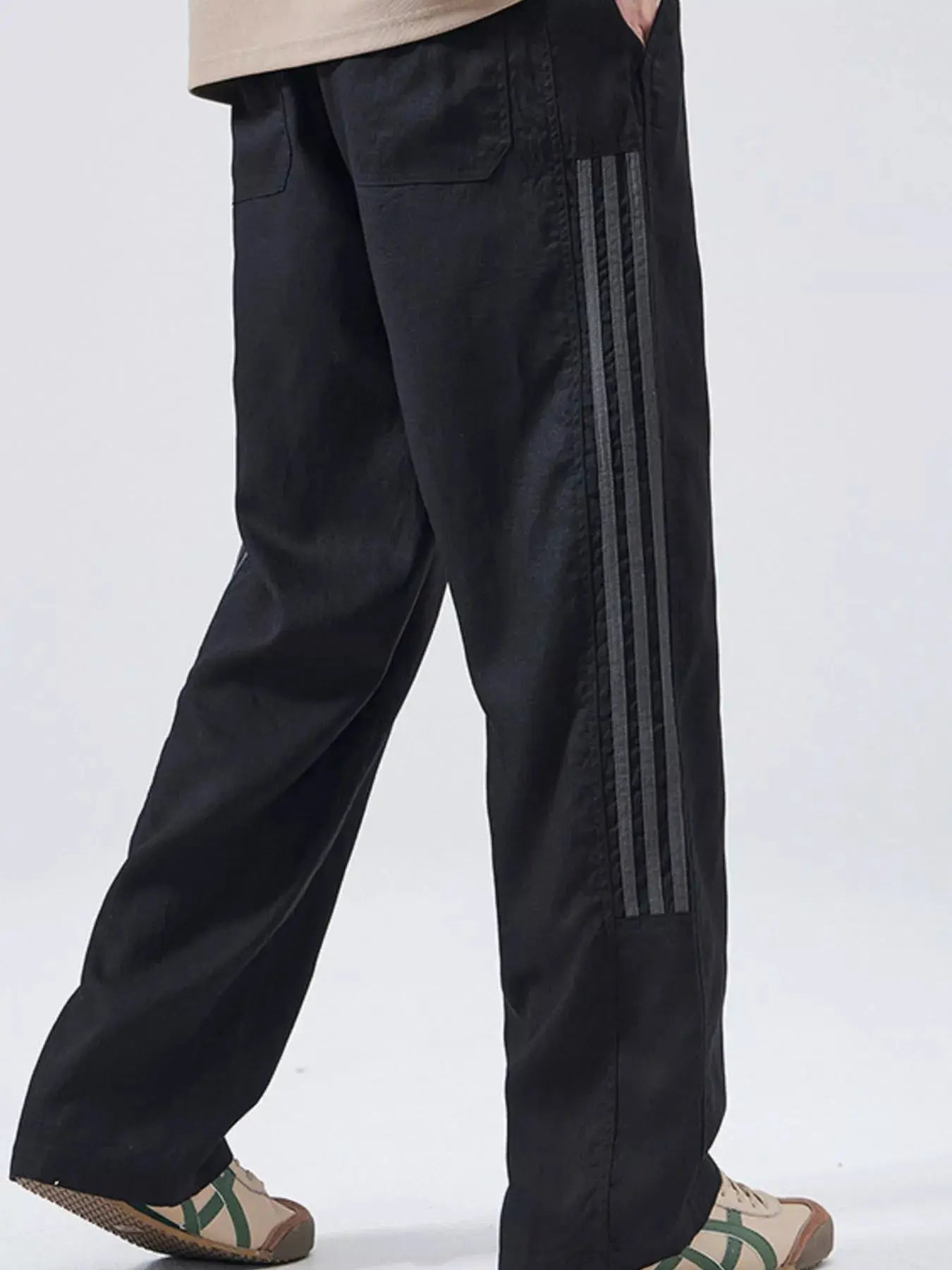 Trendsi Men's Loose Fit Pants Plus Size Casual Drawstring Trousers Comfortable by Trendsi