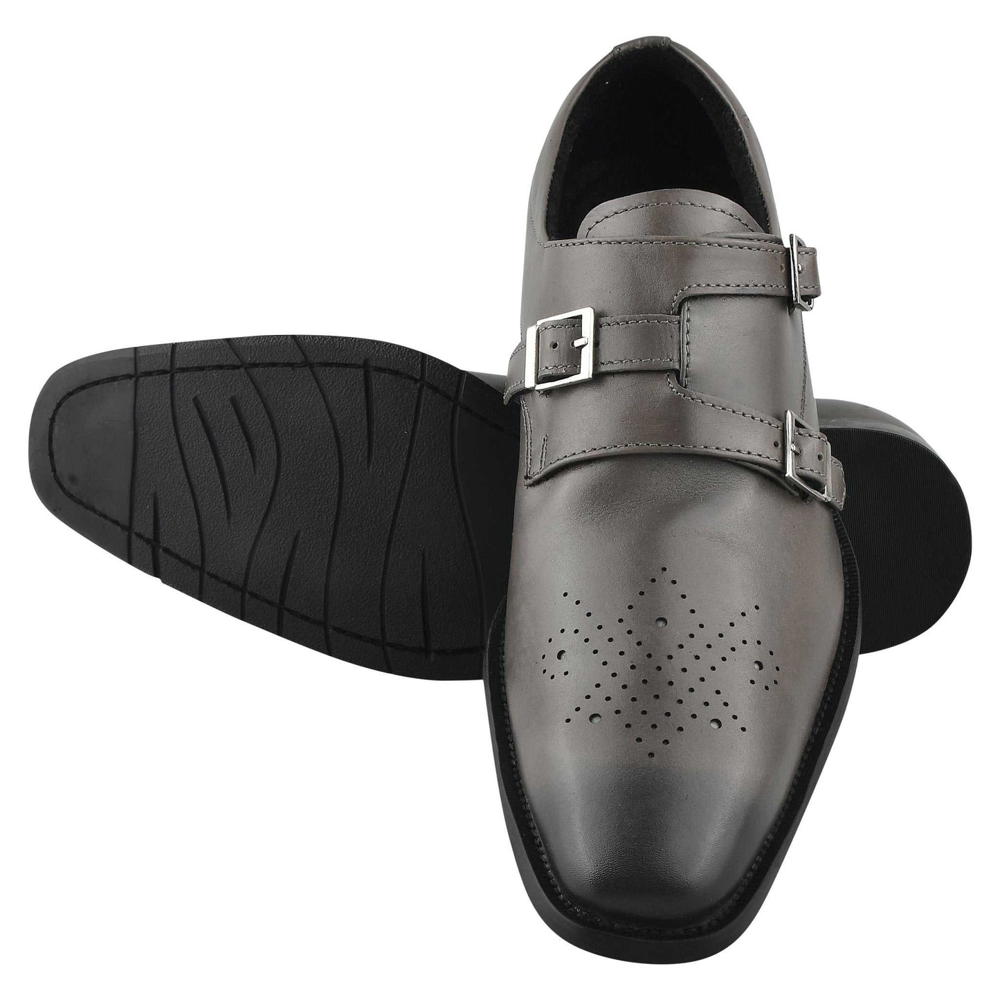 Chatswood Leather Oxford Style Monk Straps - MENLL