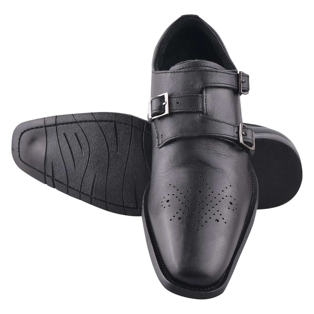 Chatswood Leather Oxford Style Monk Straps - MENLL