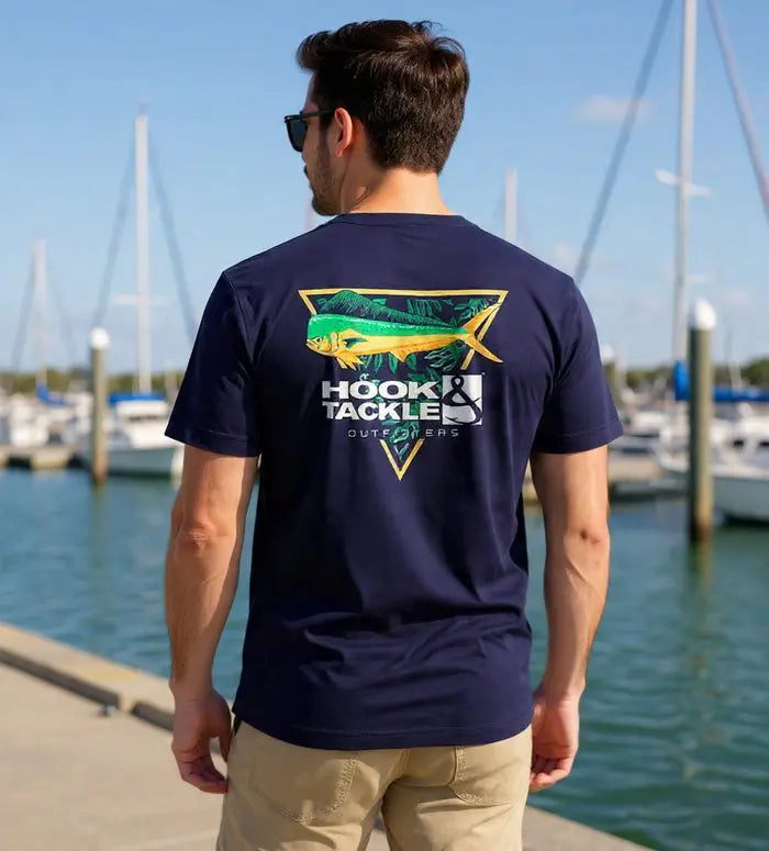 Men's Mahi Tropics Premium T-Shirt Hook & Tackle
