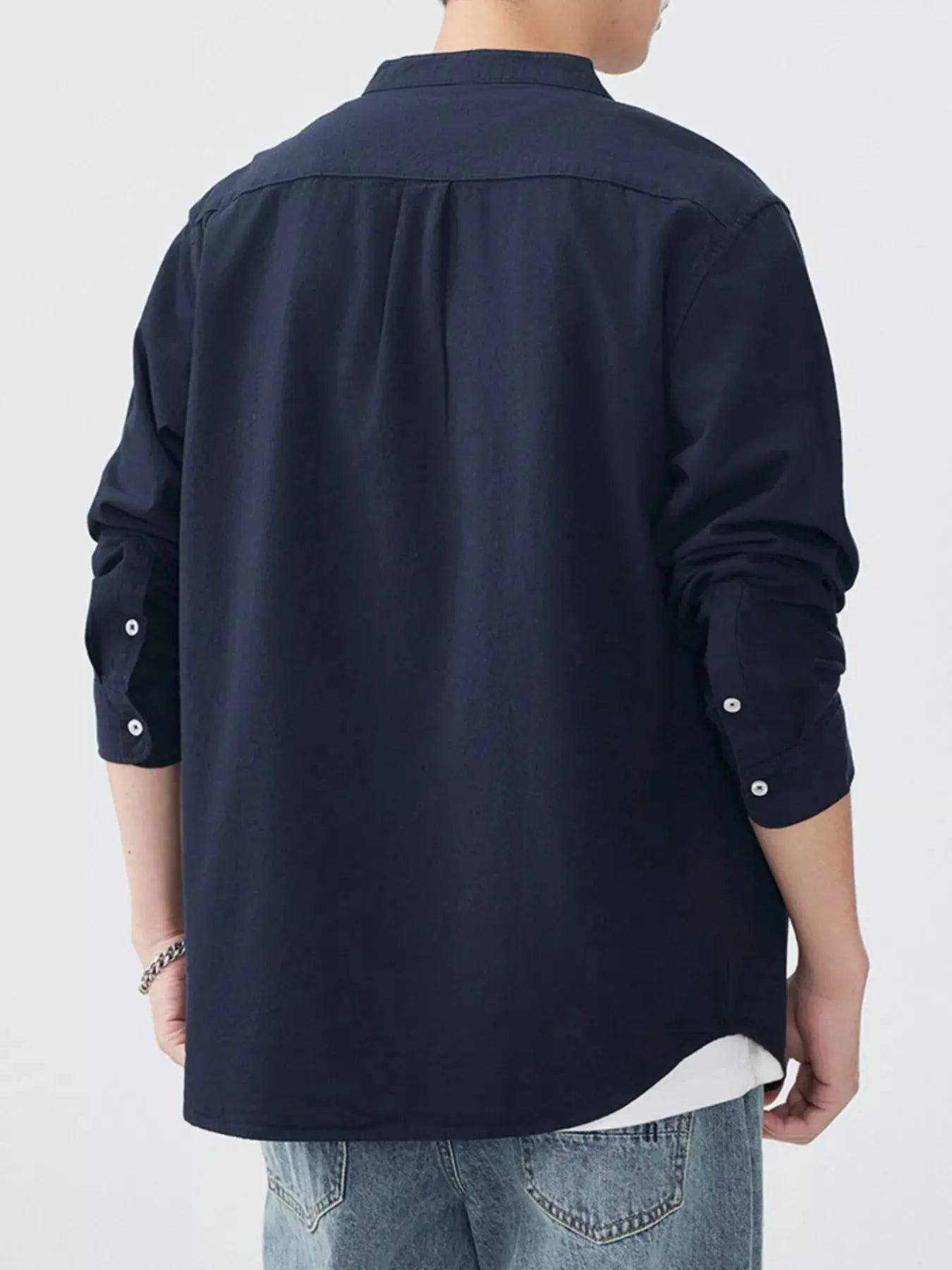 Trendsi Men's Plus Size Shirt Casual Long Sleeve Everyday Button-Up Top by Trendsi