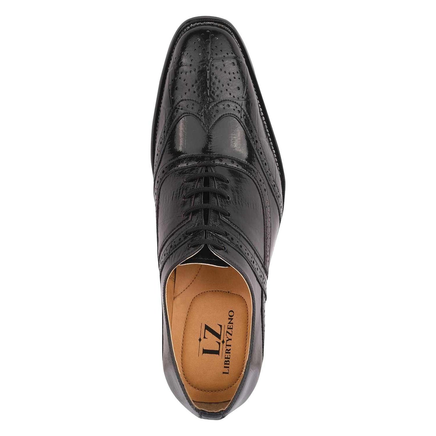 Dallas Genuine Leather Oxford Style Brogue Dress Shoes - MENLL