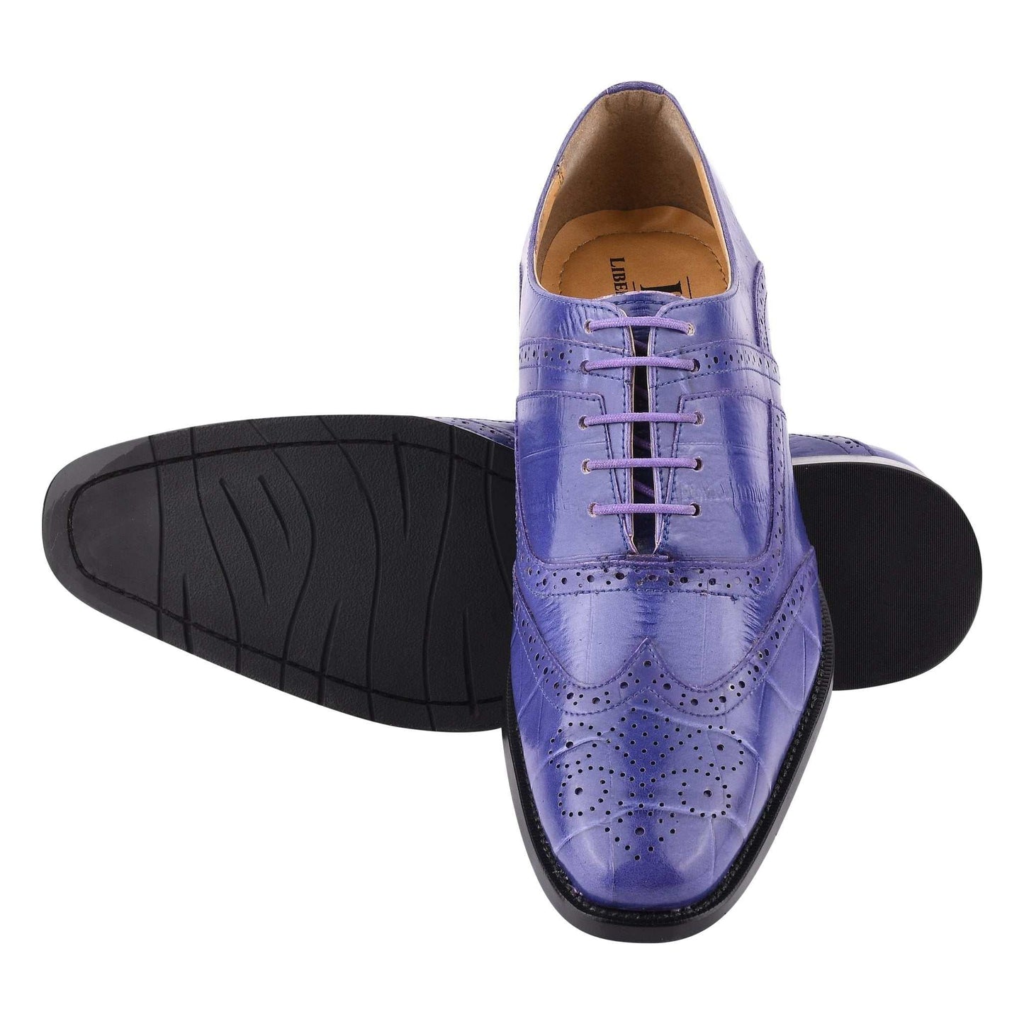 Dallas Genuine Leather Oxford Style Brogue Dress Shoes - MENLL