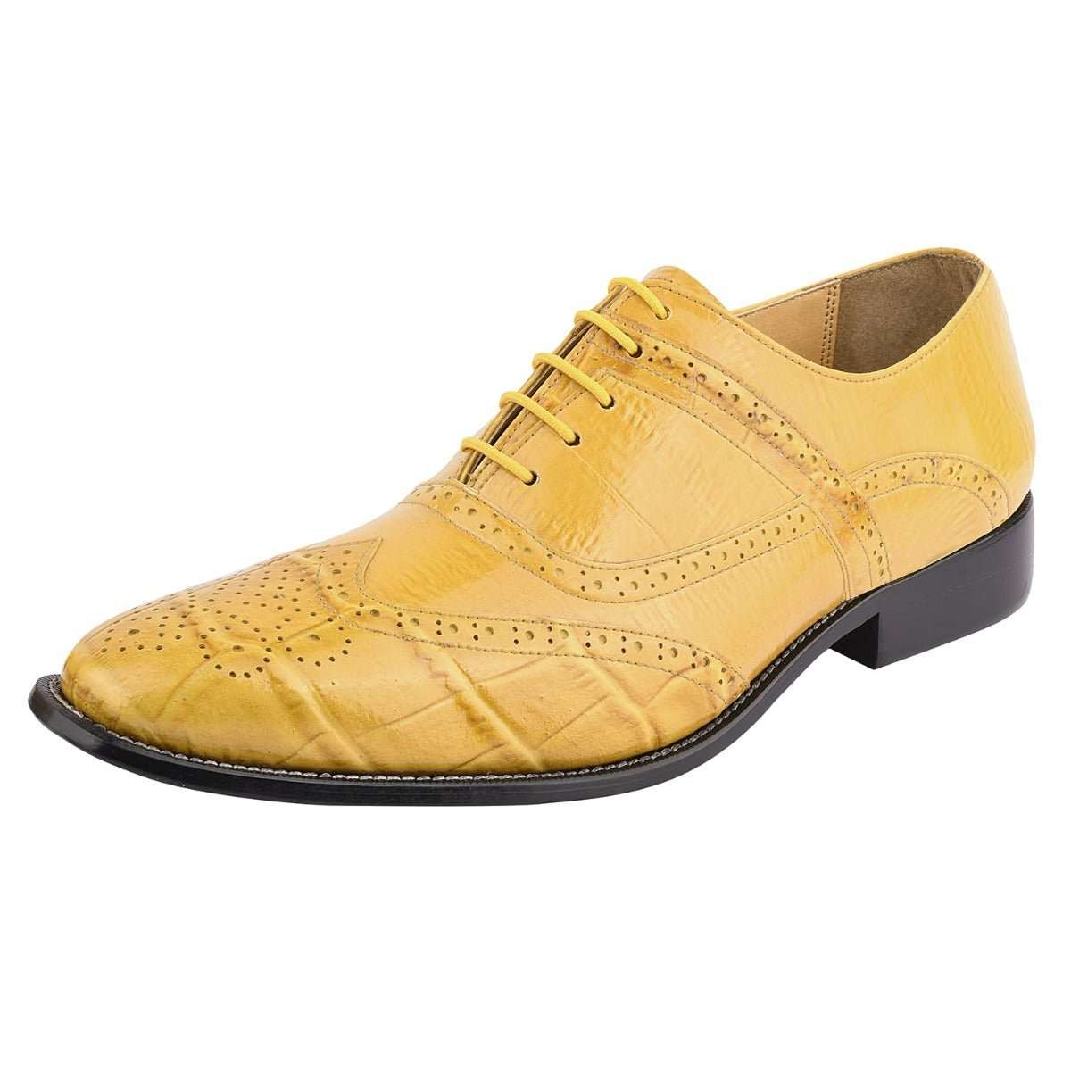 Dallas Genuine Leather Oxford Style Brogue Dress Shoes - MENLL