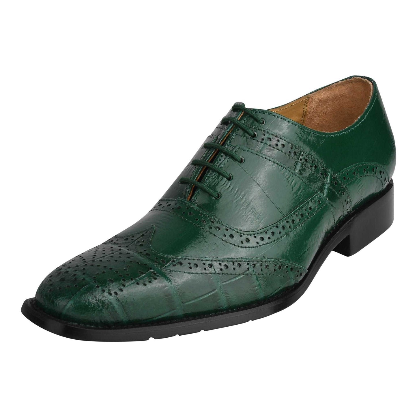 Dallas Genuine Leather Oxford Style Brogue Dress Shoes - MENLL