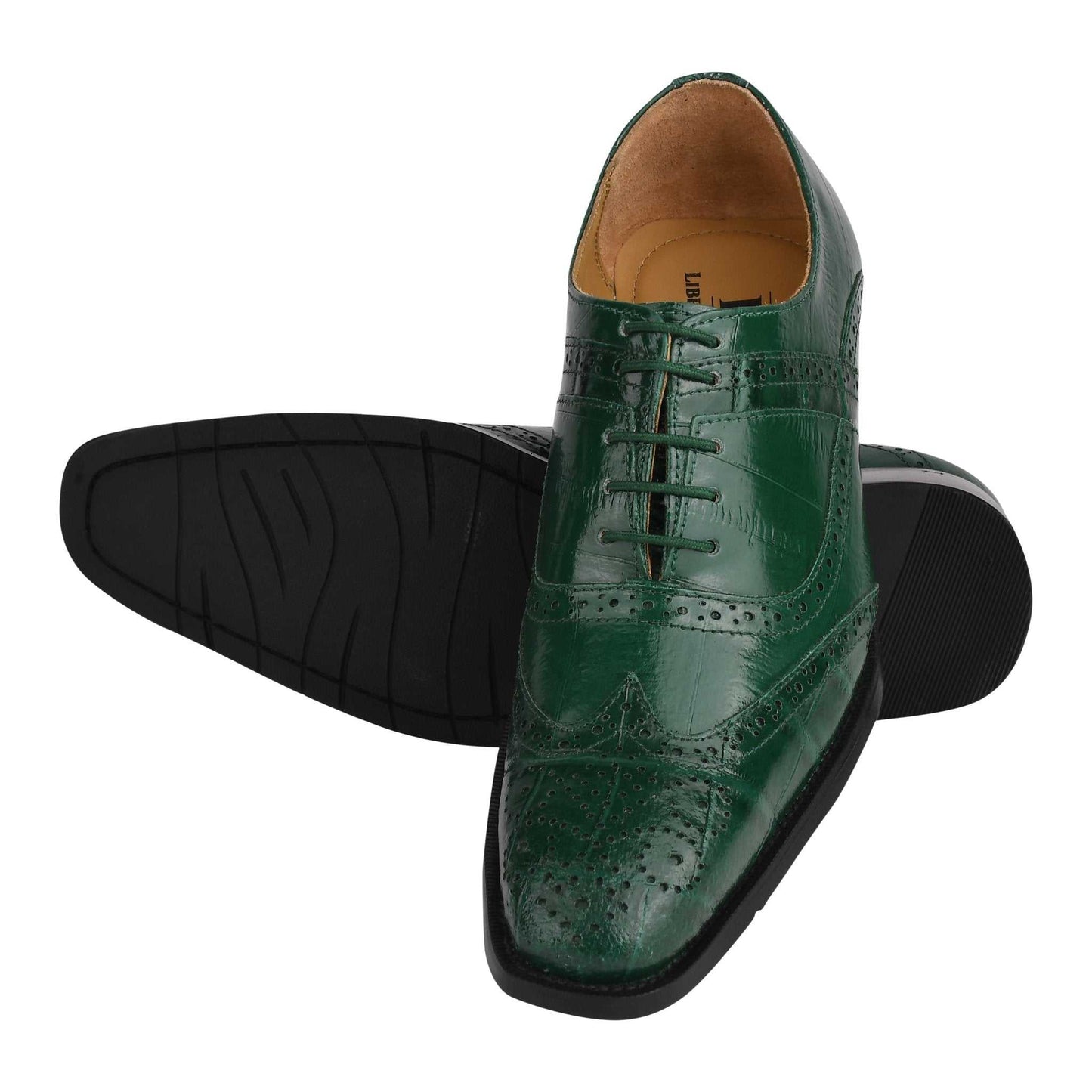 Dallas Genuine Leather Oxford Style Brogue Dress Shoes - MENLL