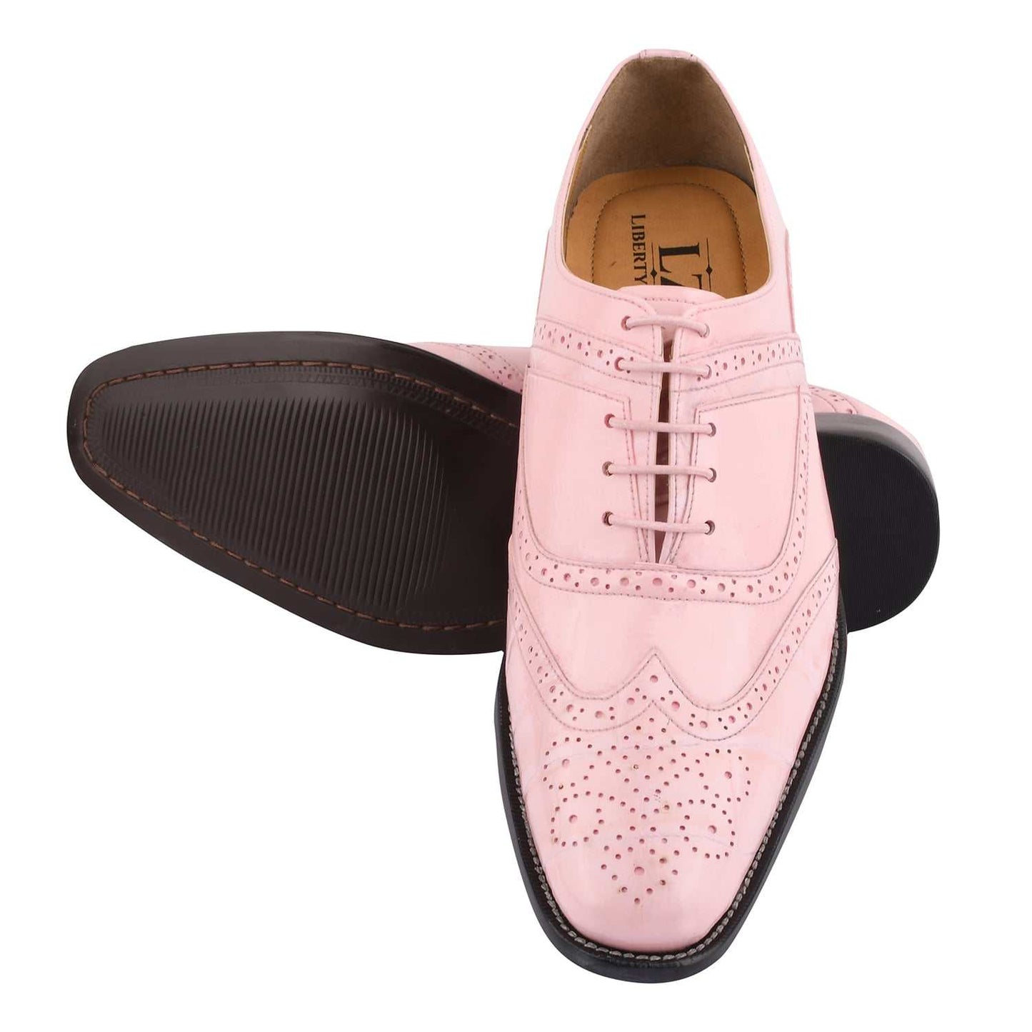 Dallas Genuine Leather Oxford Style Brogue Dress Shoes - MENLL
