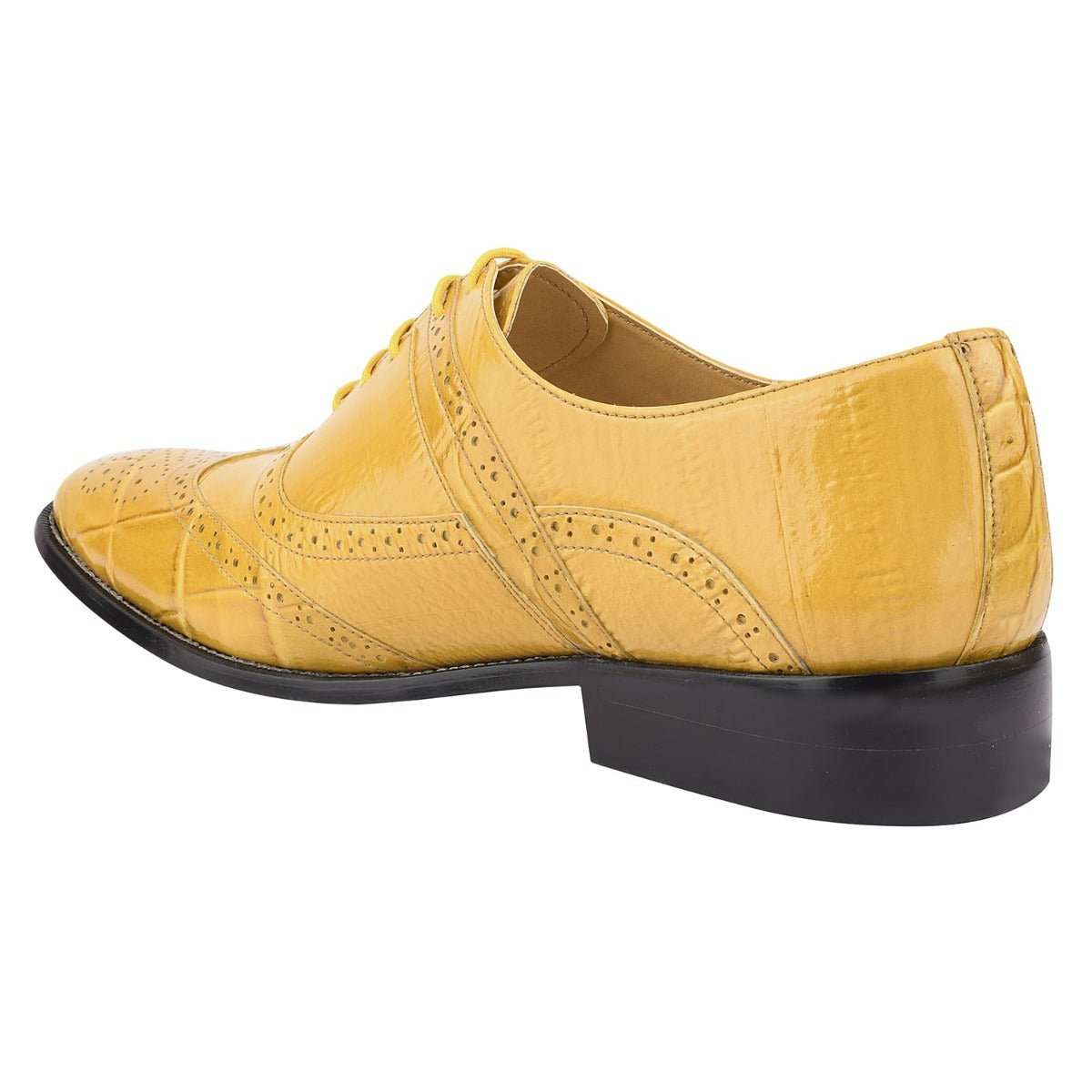 Dallas Genuine Leather Oxford Style Brogue Dress Shoes - MENLL