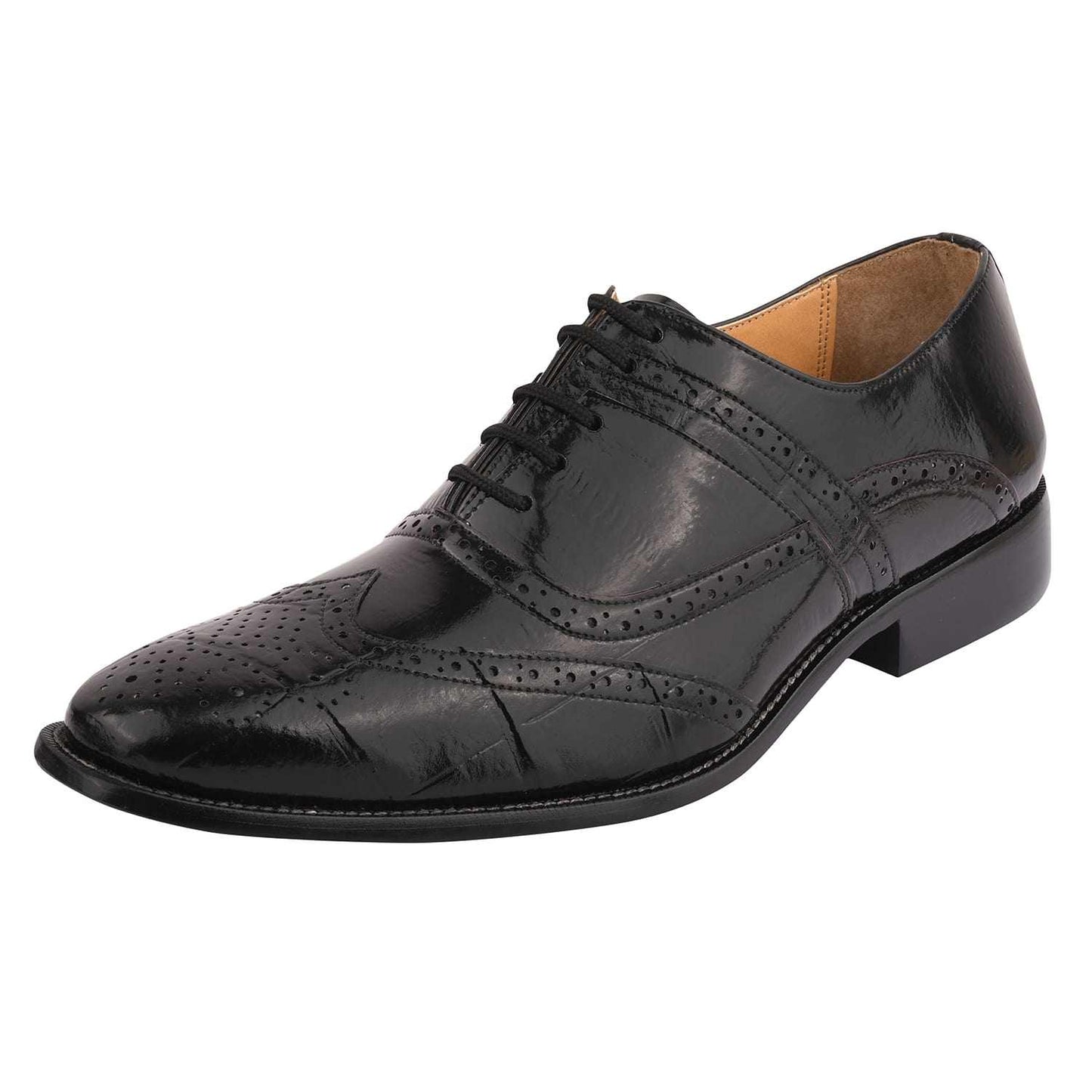 Dallas Genuine Leather Oxford Style Brogue Dress Shoes - MENLL