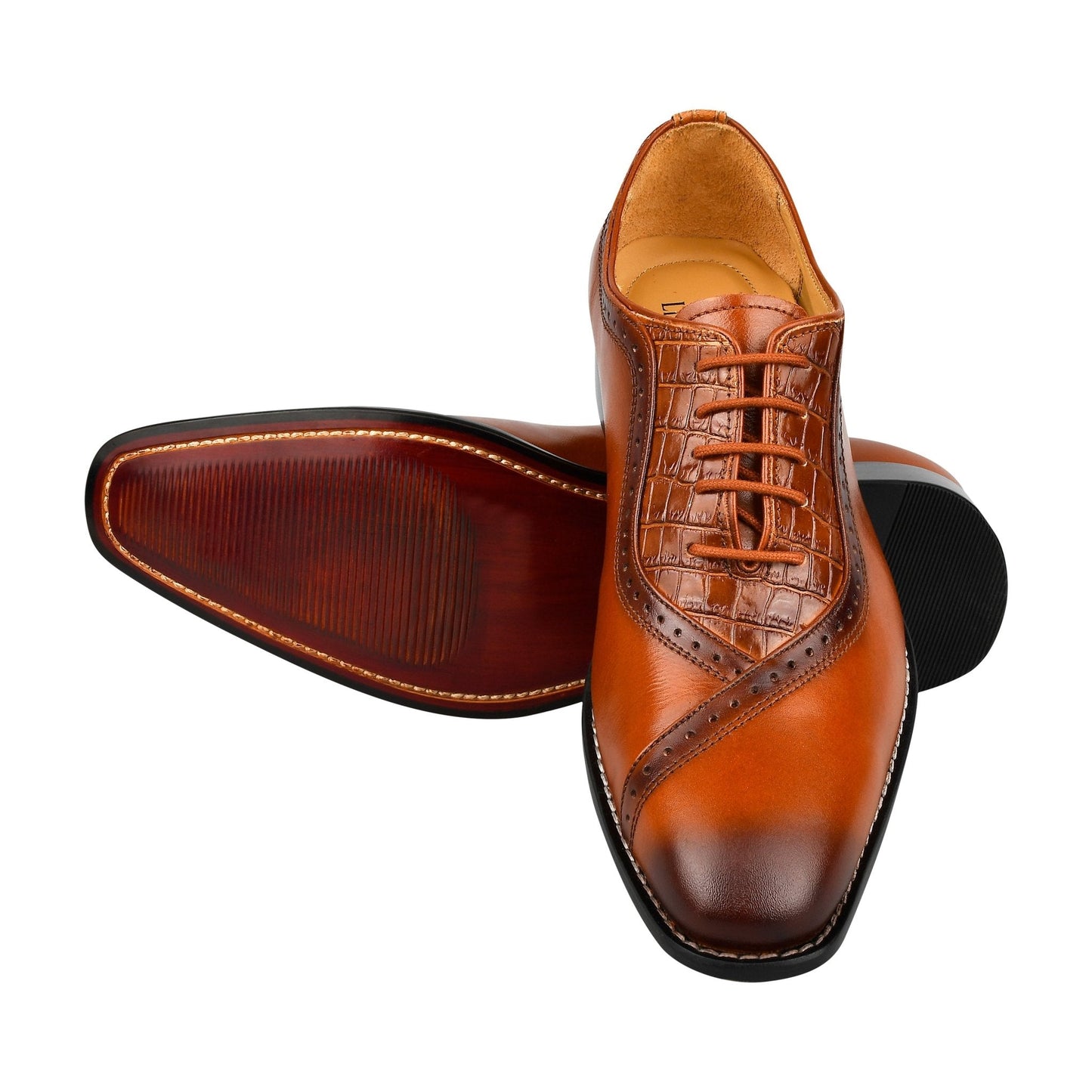 Debonair Genuine Leather Oxford Style Dress Shoes For Men