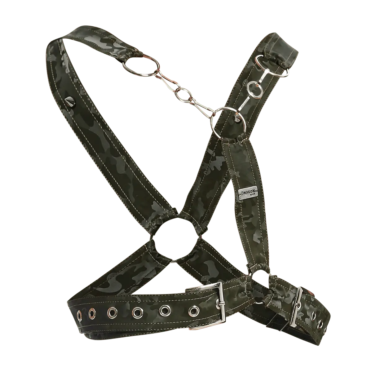 DNGEON Cross Chain Harness Camo Malebasics
