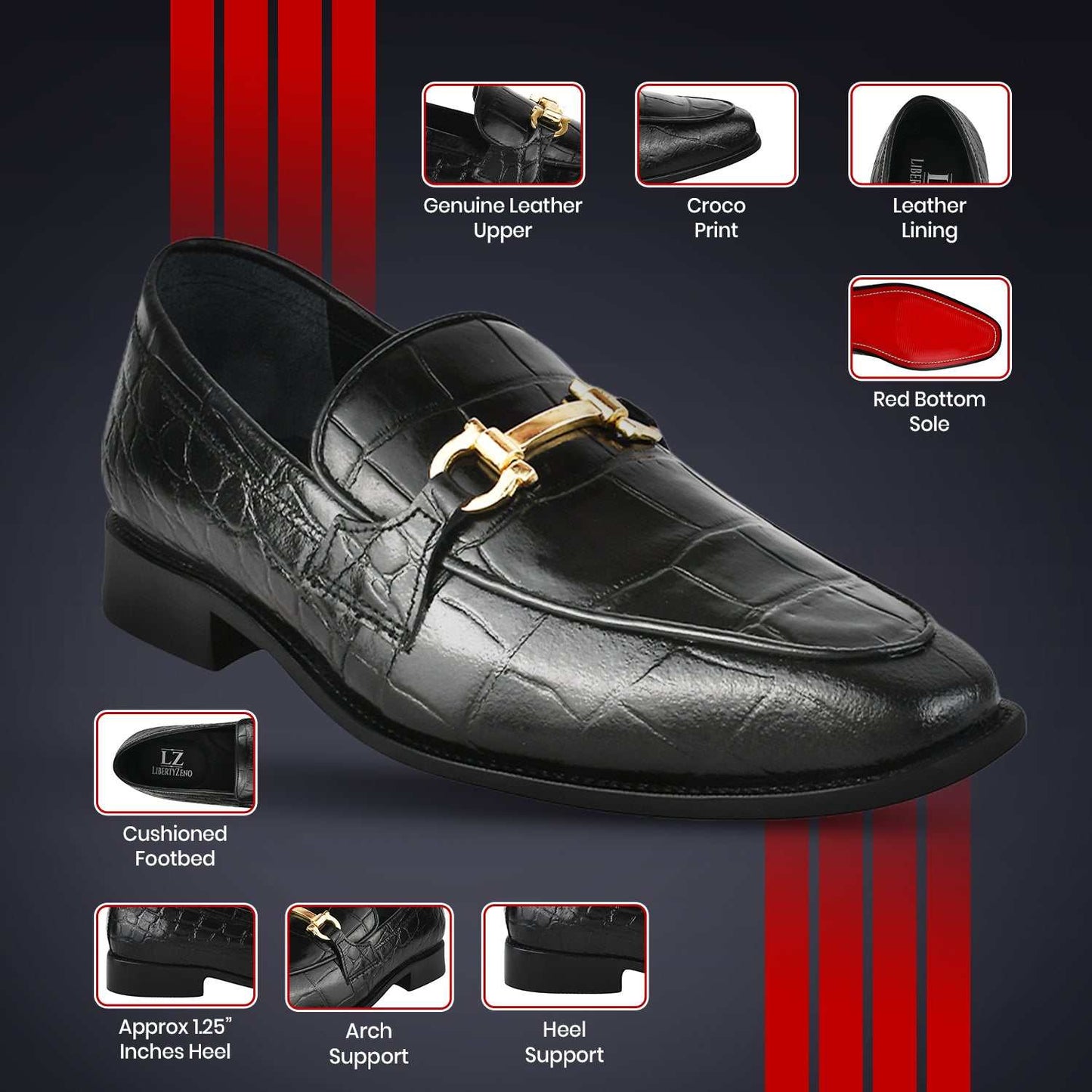 Doblin Genuine Leather Slip-On Men Loafer Shoes - MENLL