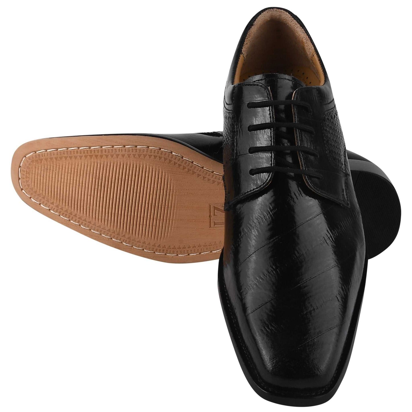 Donald Genuine Leather Oxford Style Tread Design Dress Shoes - MENLL