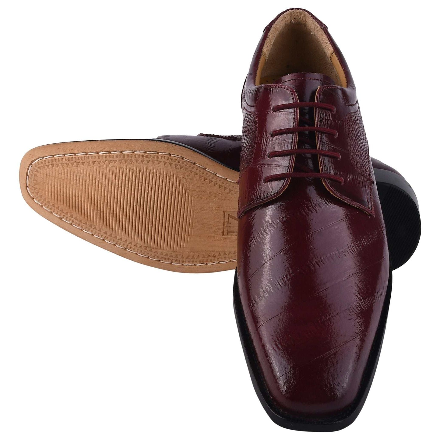 Donald Genuine Leather Oxford Style Tread Design Dress Shoes - MENLL