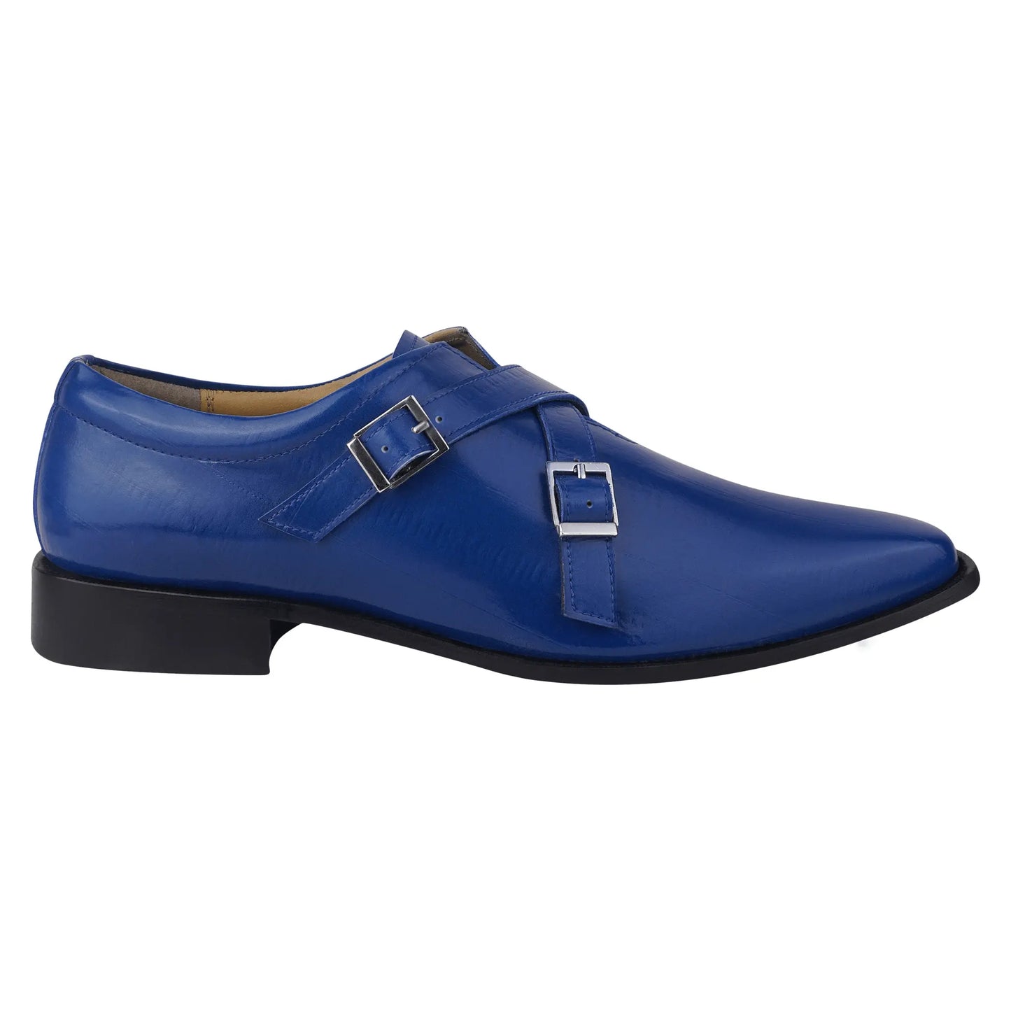 LIBERTYZENO Leather Double Buckle Men's Dress Shoes - Business & Formal - Monk Straps, Slip-On by LIBERTYZENO