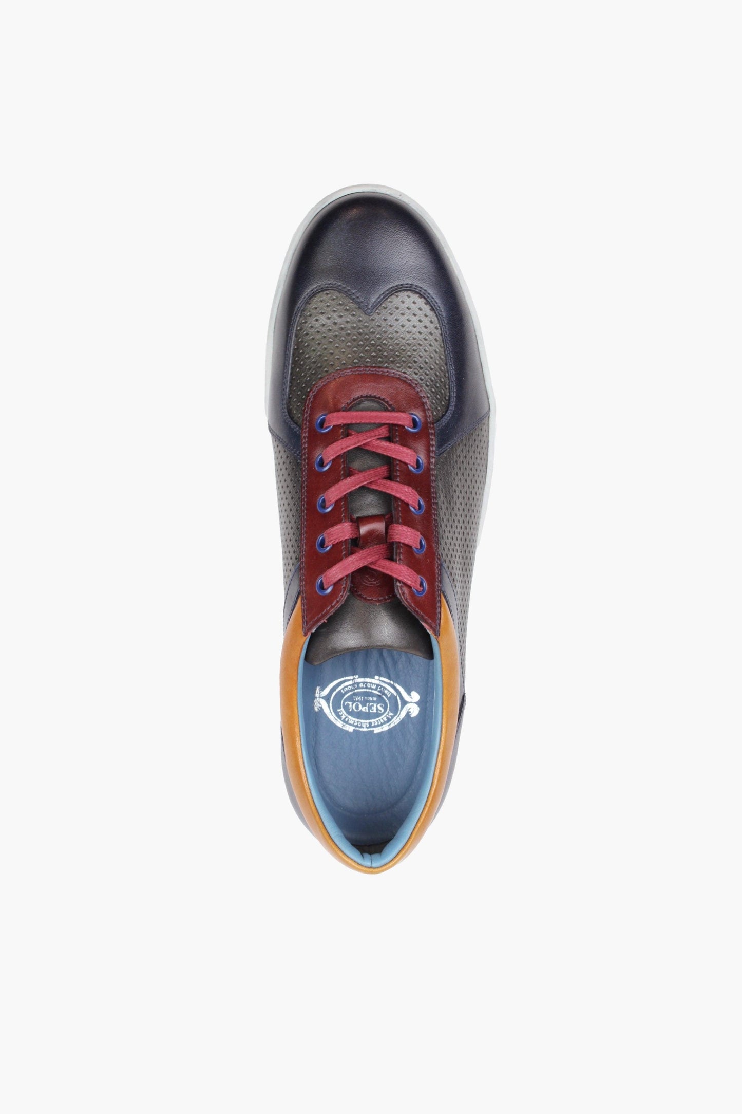 Downtown Sneaker Navy Grey by SEPOL Shoes