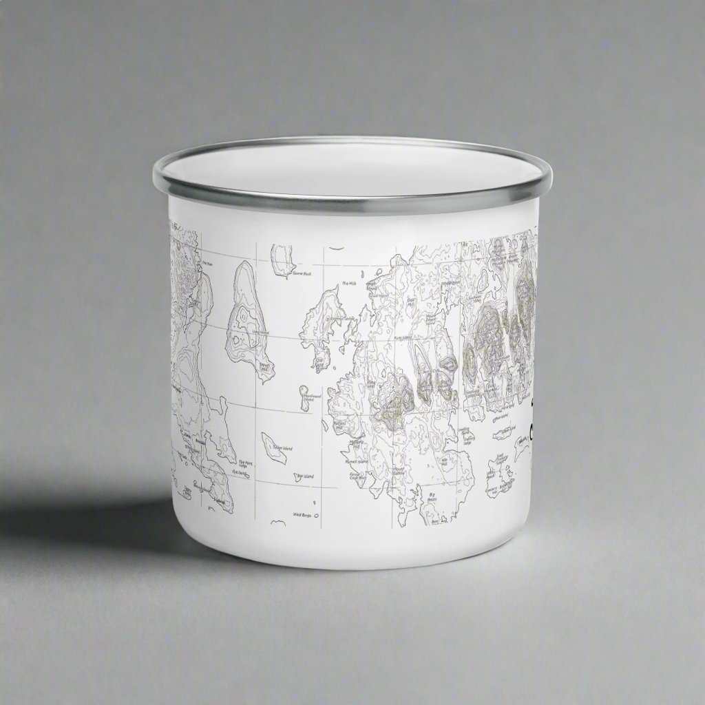 Acadia National Park Topographic Camp Mug - MENLL