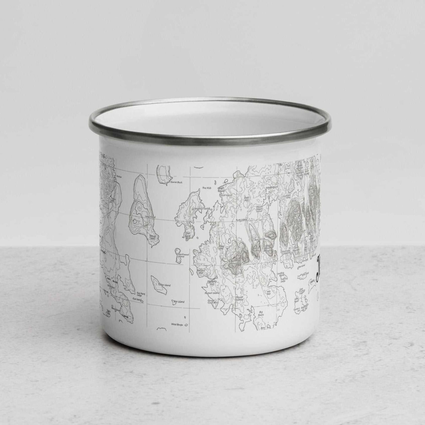 Acadia National Park Topographic Camp Mug - MENLL