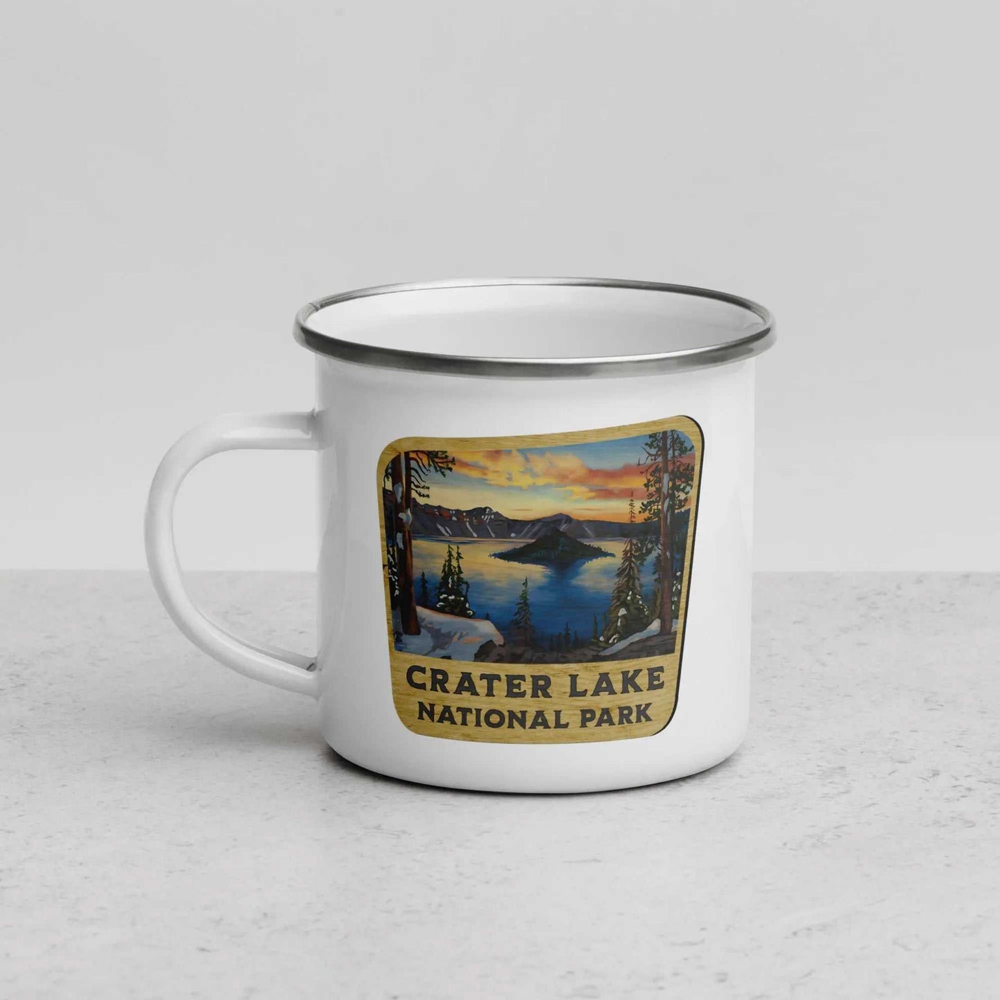 Crater Lake National Park Durable Enamel Camp Mug - MENLL