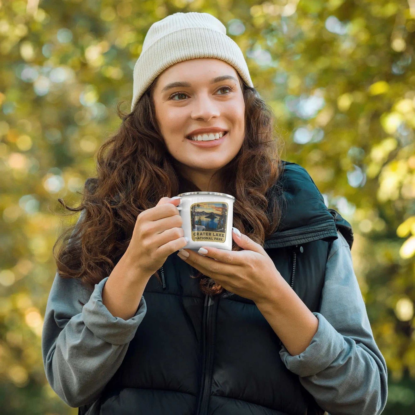 Crater Lake National Park Durable Enamel Camp Mug - MENLL