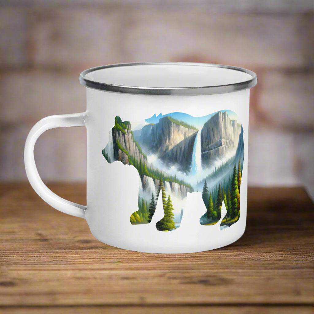 Yosemite Valley Bear Durable Camp Mug National Park Cup - MENLL