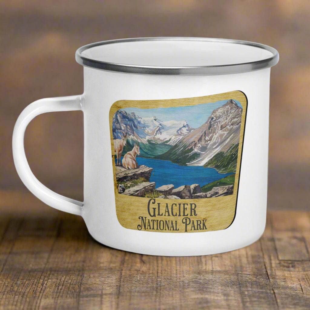 Glacier National Park Sign Camp Mug - MENLL