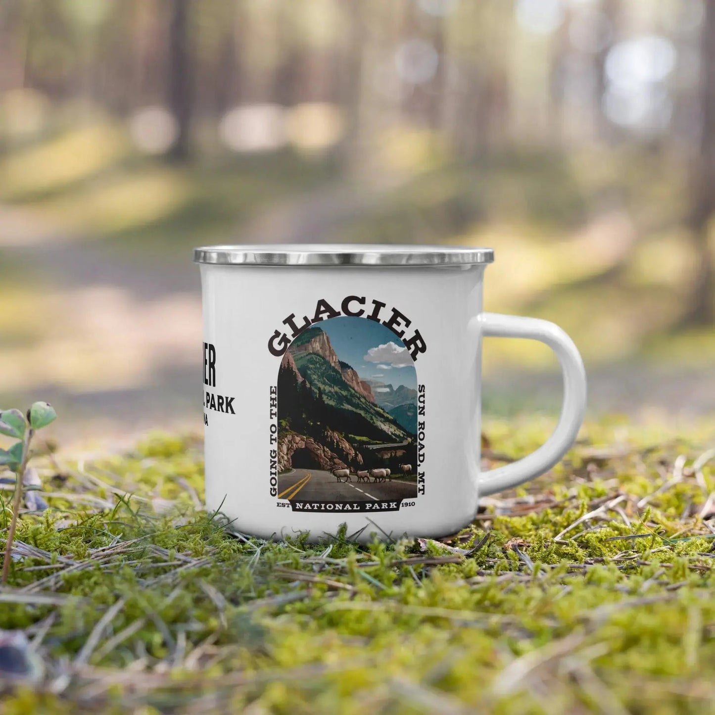 Park Service Apparel Enamel Camp Mug Glacier National Park Souvenir Drinkware Durable, Lightweight by Park Service Apparel