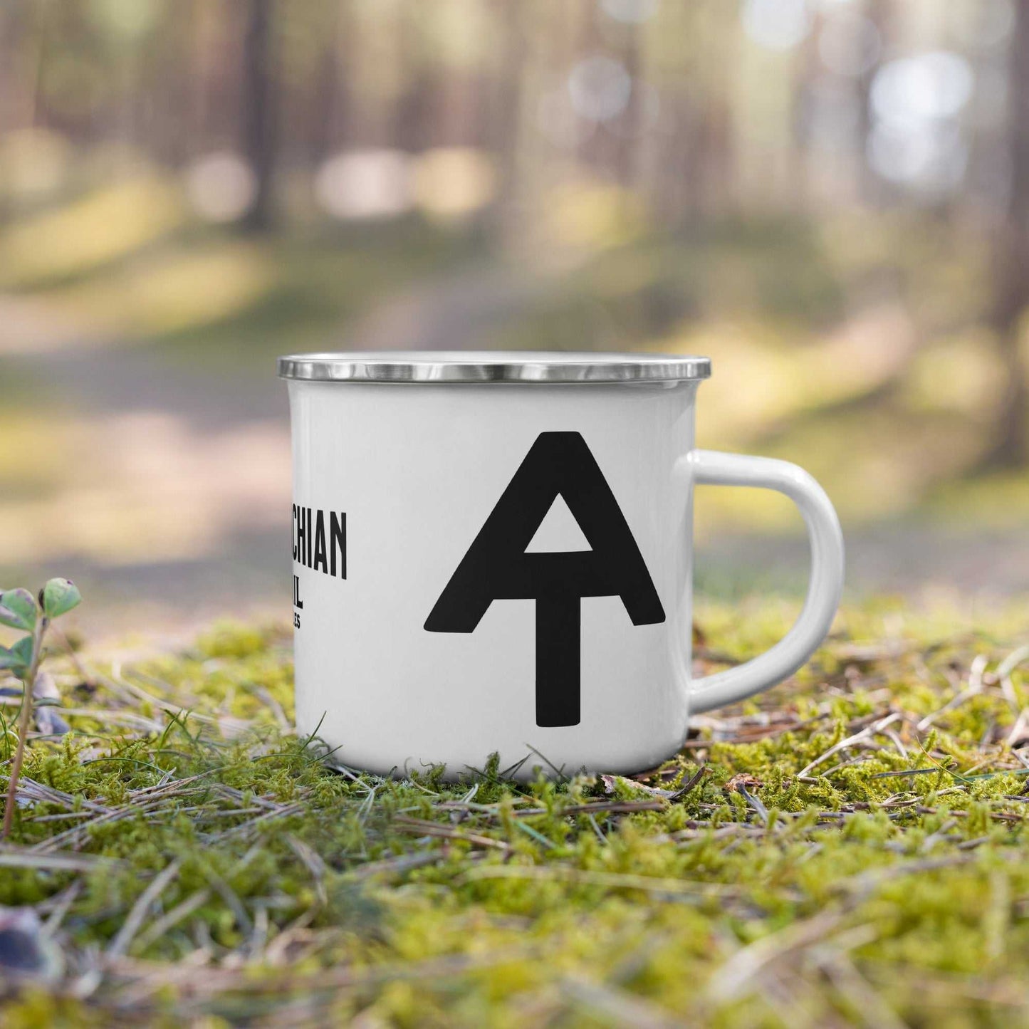 Appalachian Trail Durable Enamel Camp Mug Wood Distance Sign - MENLL