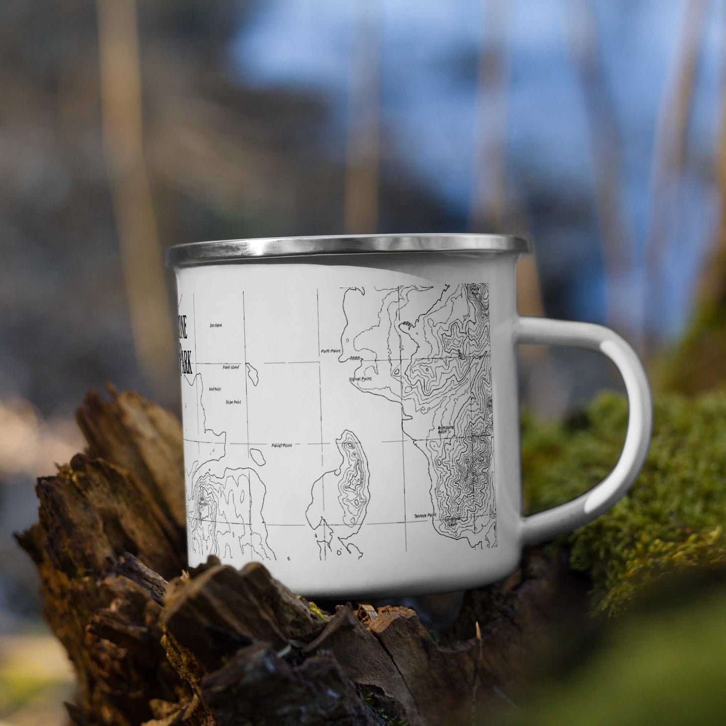 Yellowstone National Park Topographic Durable Enamel Camp Mug - MENLL