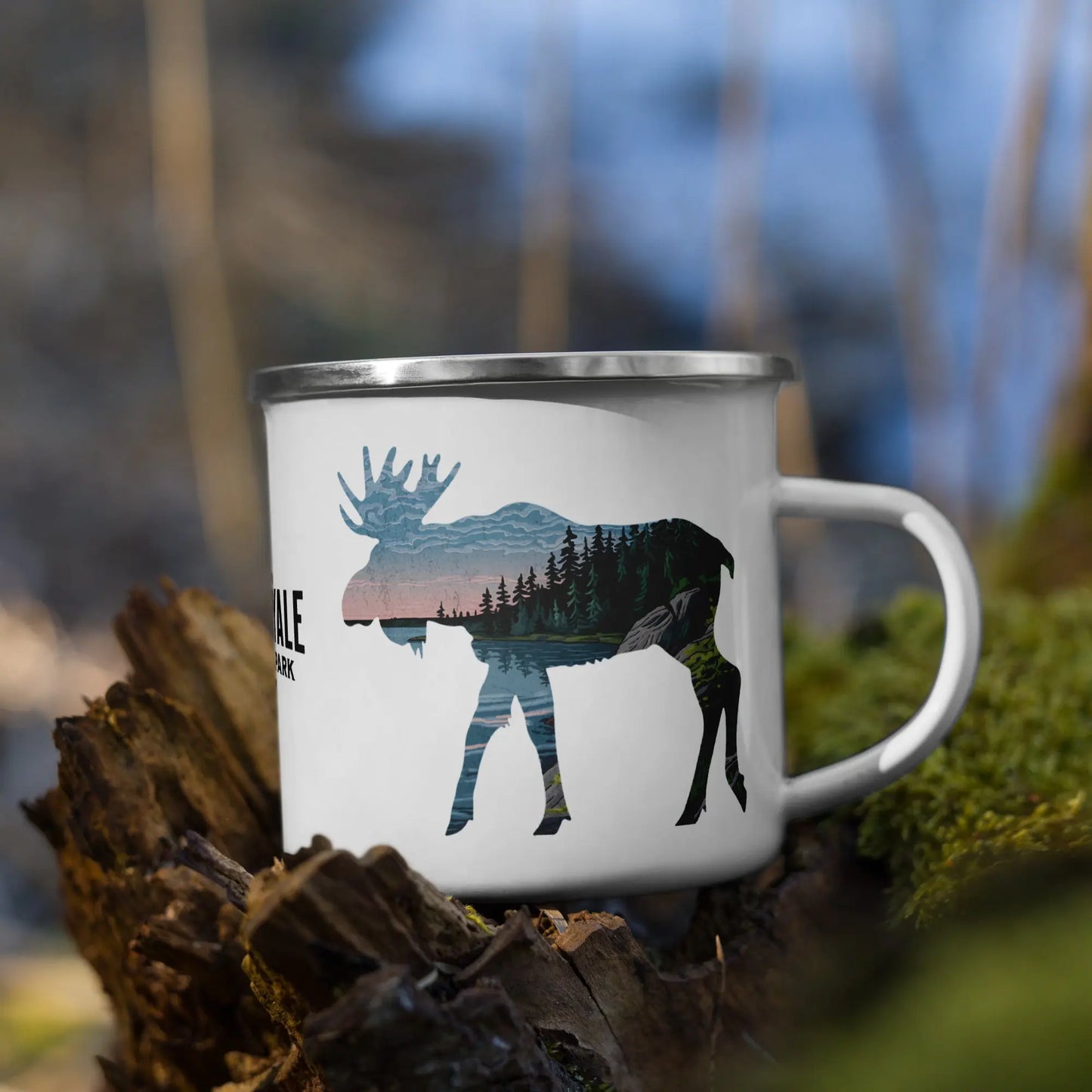 Park Service Apparel Isle Royale Moose Enamel Mug Outdoor/Camping Coffee Mug Durable, Lightweight by Park Service Apparel