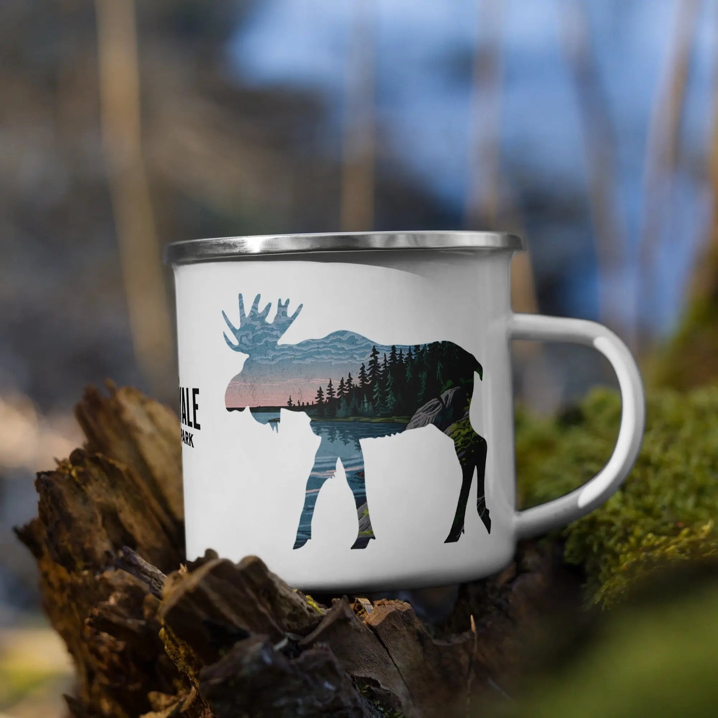Park Service Apparel Isle Royale Moose Enamel Mug Outdoor/Camping Coffee Mug Durable, Lightweight by Park Service Apparel