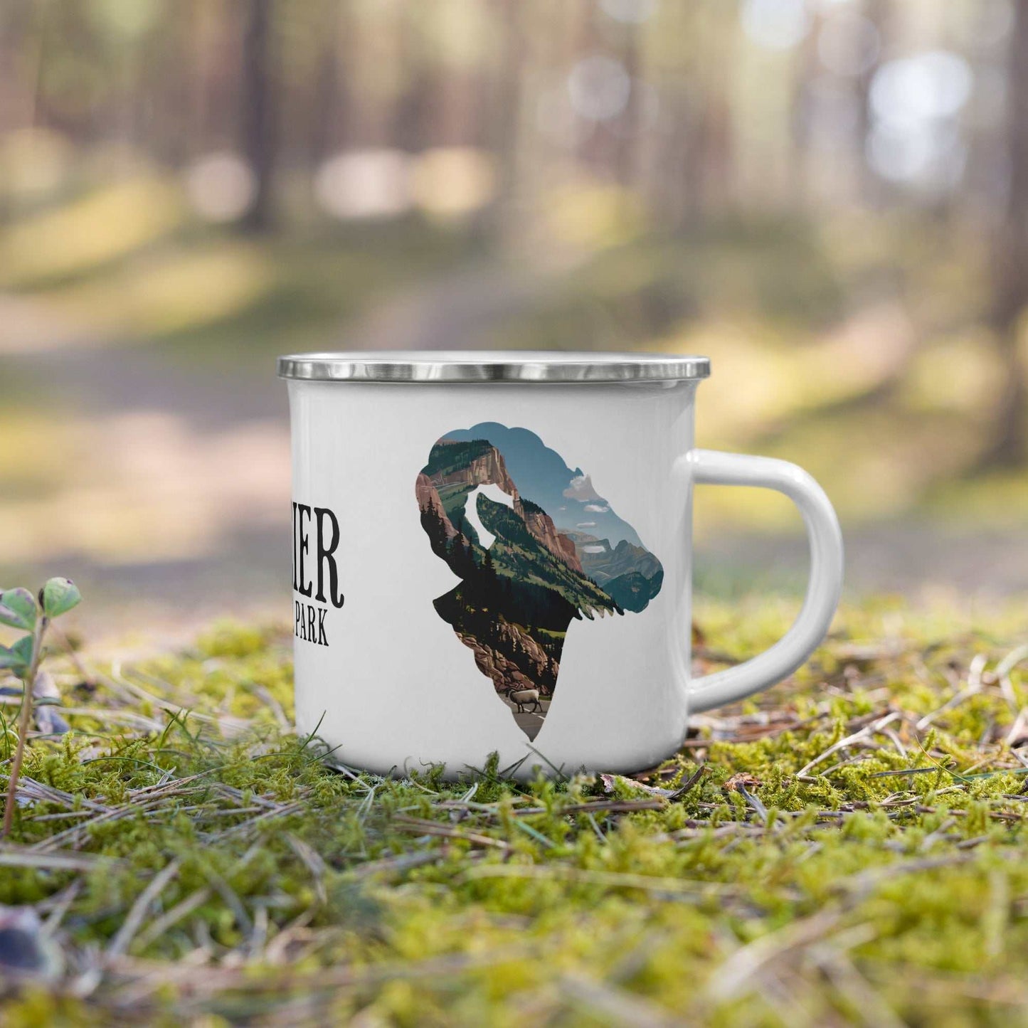 Glacier Big Horned Sheep National Park Camp Mug - MENLL