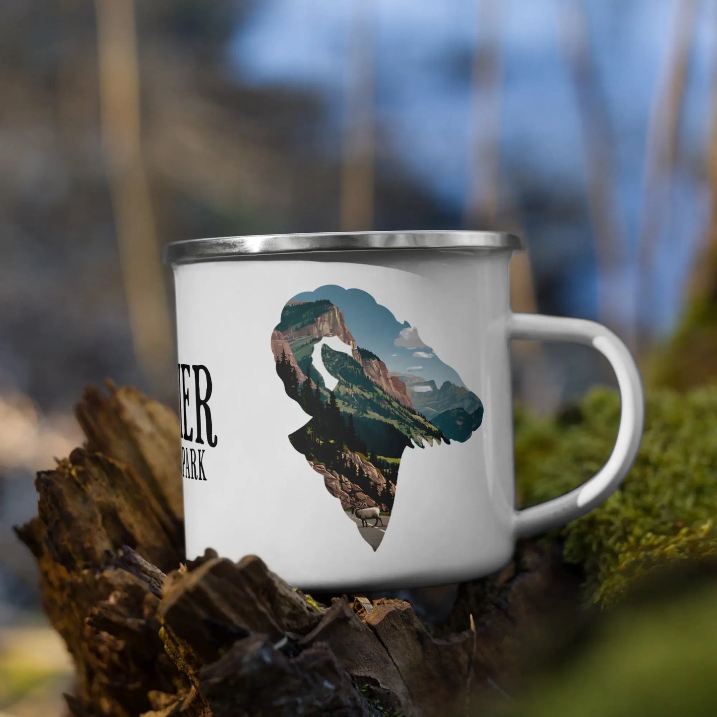 Park Service Apparel Big Horned Sheep Camp Mug Outdoor Hiking Enamel Mug Durable by Park Service Apparel