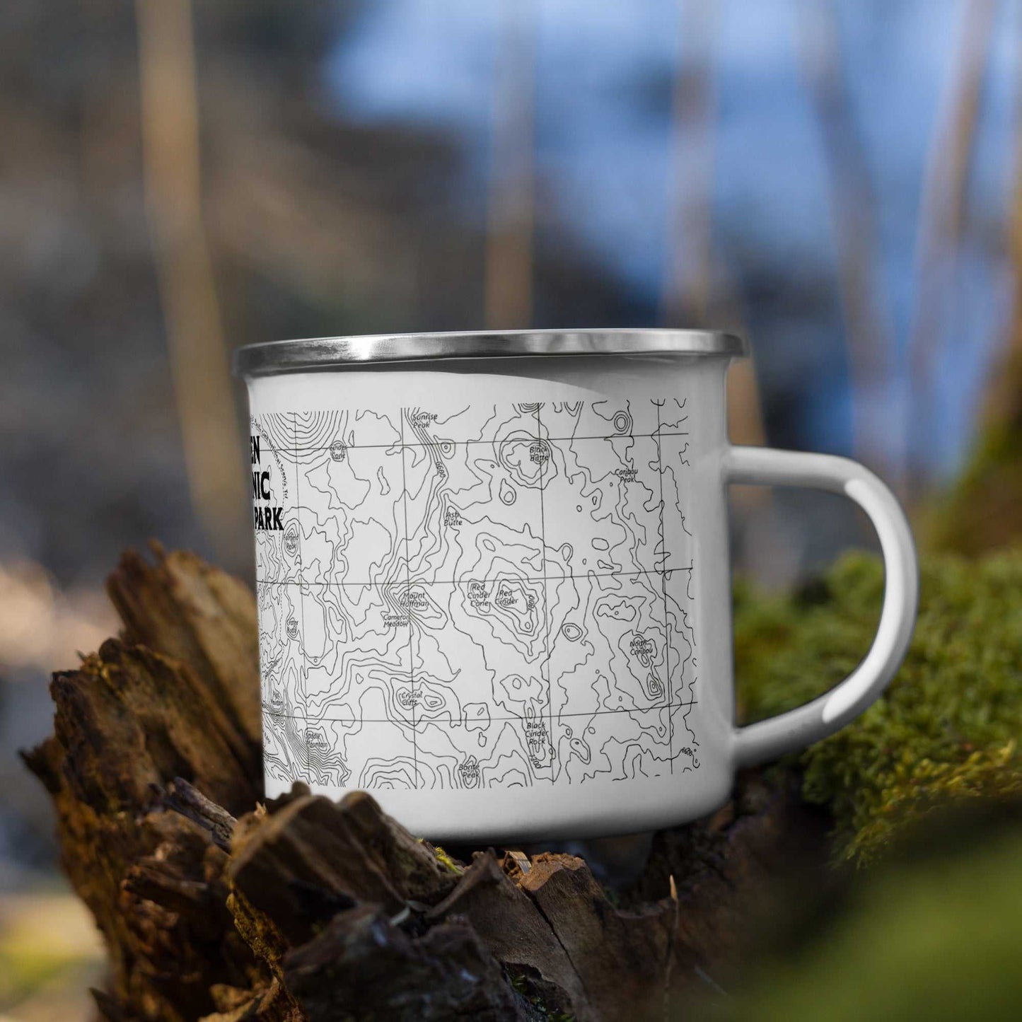 Lassen Volcanic National Park Topographic Camp Mug - MENLL