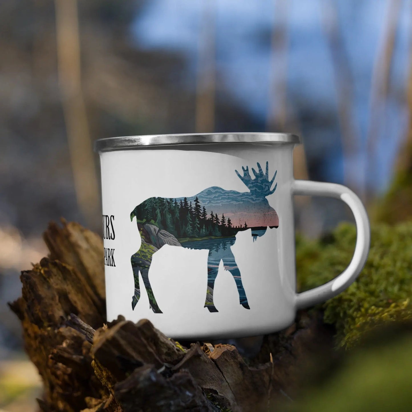 Park Service Apparel Moose Camp Mug Outdoor Camping Unisex Enamel Mug Durable by Park Service Apparel