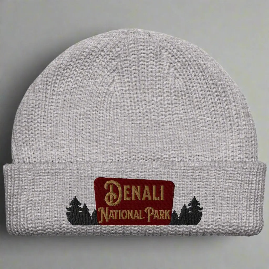 Denali National Park Sign Embroidered Beanie Park Service Apparel