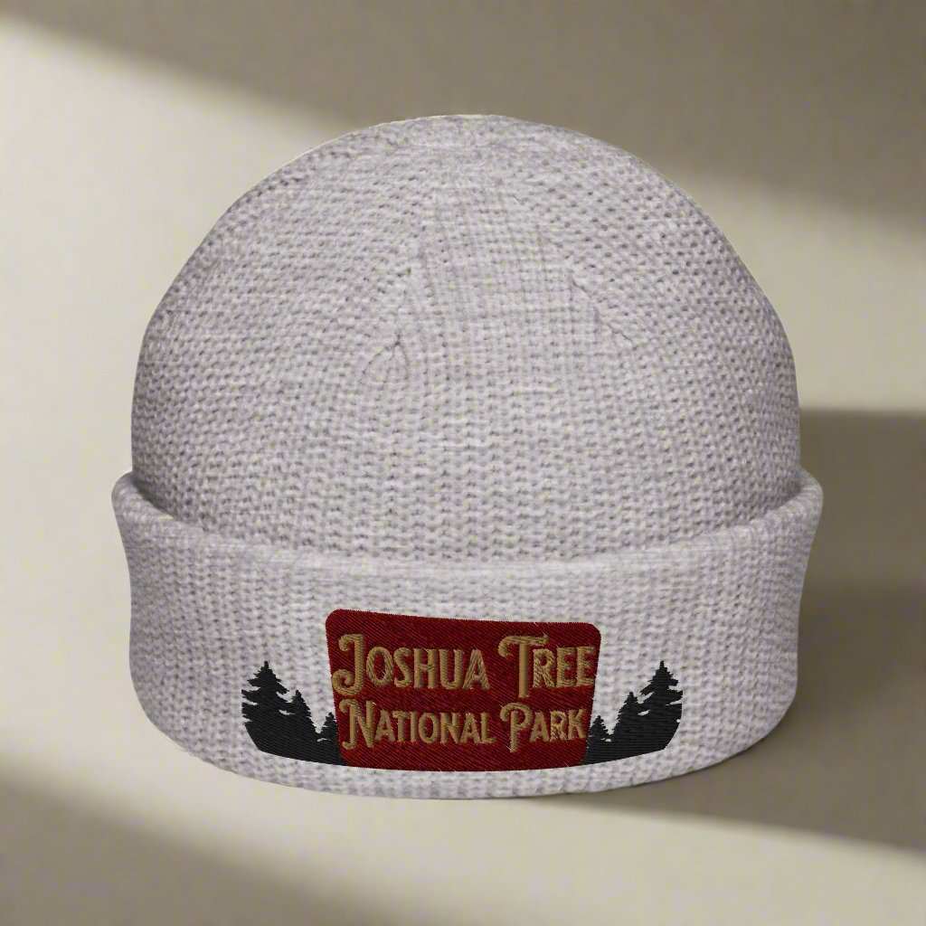 Joshua Tree National Park Sign Embroidered Beanie - MENLL