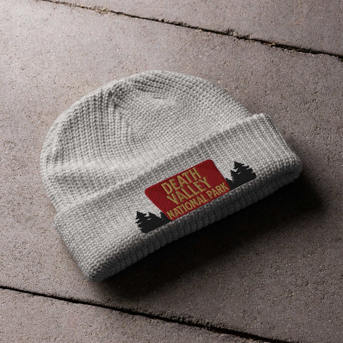 Death Valley National Park Sign Embroidered Beanie - MENLL
